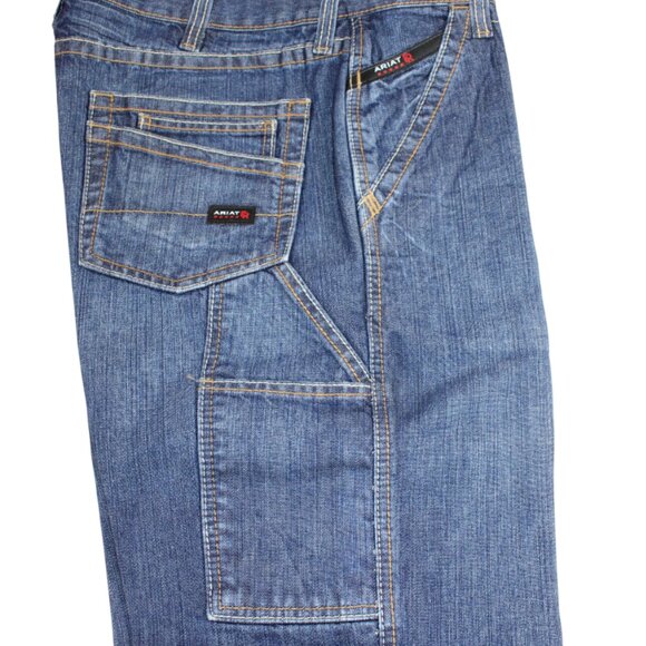 Ariat M4 Fire Resistant Workhorse Relaxed Boot Cut Denim Jeans Size 38 - Picture 5 of 9